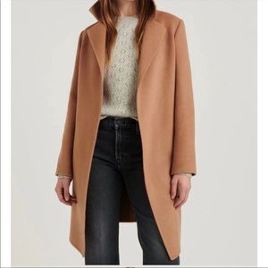 Lucky Brand Wool Wrap Coat - Camel XS